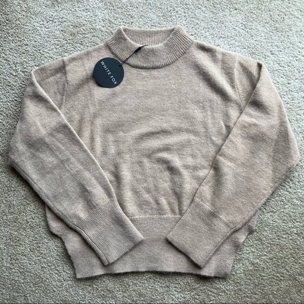 White Fox Boutique She Roams Knit tan